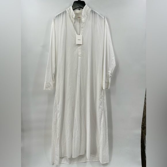 Xirena white Hope V-neck cotton dress size M (A-4) - Picture 7 of 16